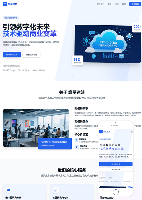 IT科技行业官网模板